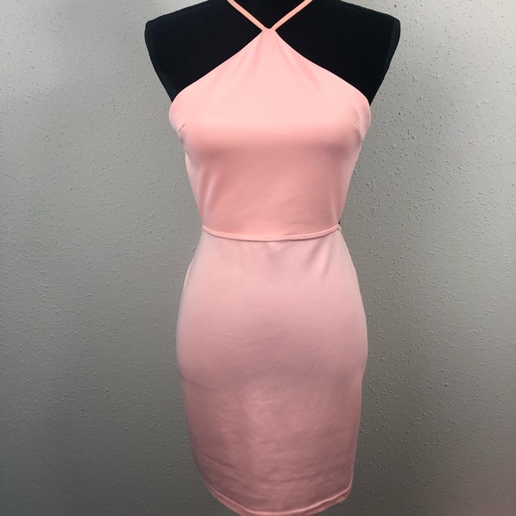 NWT coral strappy cut out back sexy party dress - Picture 2 of 8